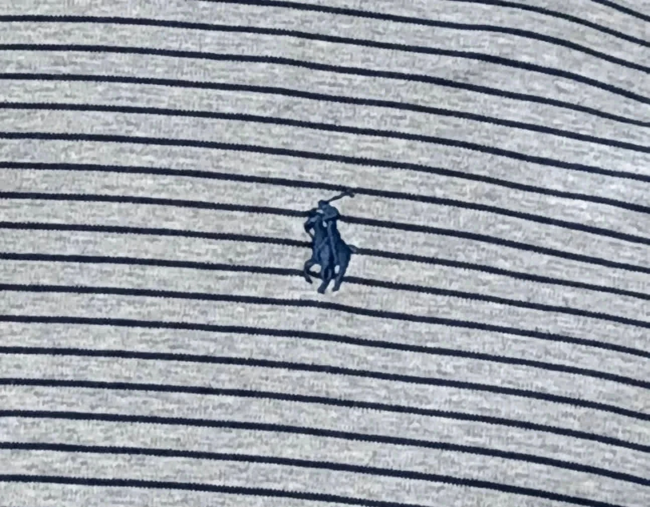 Polo Ralph Lauren gris rayures bleues Taille L – photo 7
